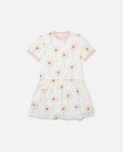STELLA MCCARTNEY Graphic Flower Print Jersey Dress