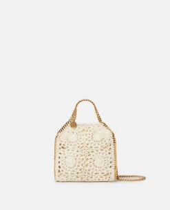 STELLA MCCARTNEY Falabella Cotton Crochet Tiny Tote Bag