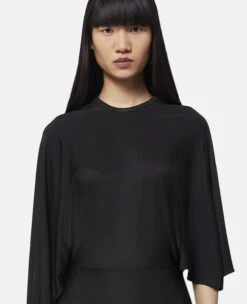 STELLA MCCARTNEY Asymmetric Cape Sleeve Dress -Stella Mccartney Store 8454616f103481b7078c2d05f7dbd16137130fb0 6A02073BU3591000 P