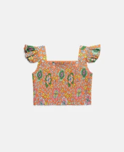 STELLA MCCARTNEY Retro Flower Print Crop Top -Stella Mccartney Store 88211c6edb0980b1df782089f63b69d5fab82f6a K02040PK04067500 P