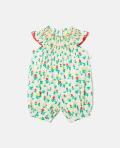STELLA MCCARTNEY Dreamy Flower Print Smocked Romper