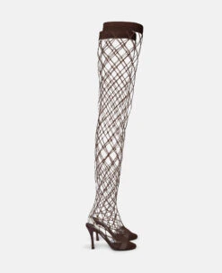 STELLA MCCARTNEY Stella 100 Fishnet Thigh-High Heels