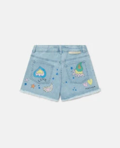 STELLA MCCARTNEY Doodle Print Denim Shorts 8 STELLA MCCARTNEY Doodle Print Denim Shorts -Stella Mccartney Store 8d3dd2a895dc44add12caa600c069a5c27706263 K02107PK00944210 P