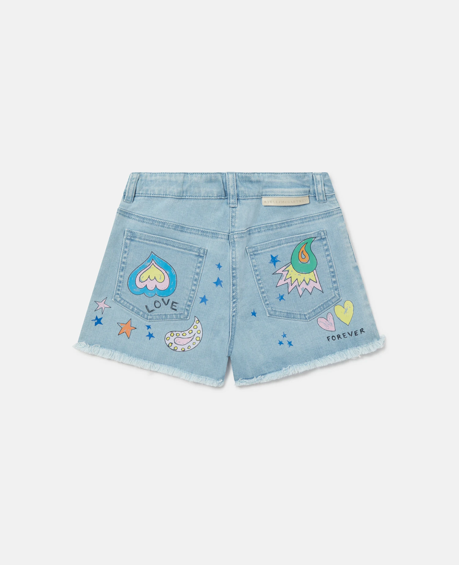 STELLA MCCARTNEY Doodle Print Denim Shorts 5 STELLA MCCARTNEY Doodle Print Denim Shorts - Image 3