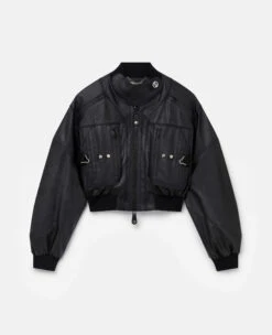 STELLA MCCARTNEY Alter Mat Cropped Bomber Jacket