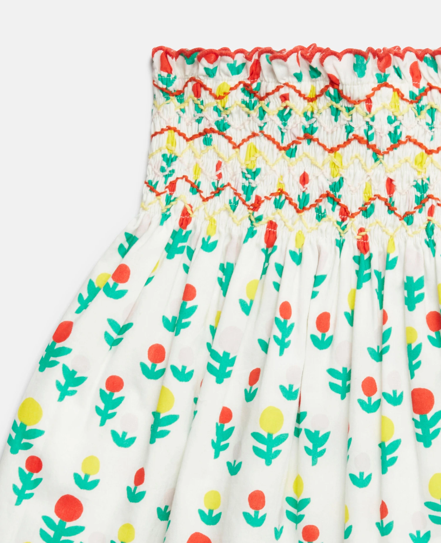 STELLA MCCARTNEY Dreamy Flower Print Smocked Skirt 4 STELLA MCCARTNEY Dreamy Flower Print Smocked Skirt - Image 2