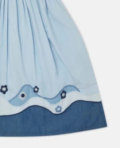 STELLA MCCARTNEY Landscape Patchwork Chambray Dress 9 STELLA MCCARTNEY Landscape Patchwork Chambray Dress -Stella Mccartney Store 92a5a94480570744ee1a45923605f3ff2ccc64ff K01886PK03254210 Y