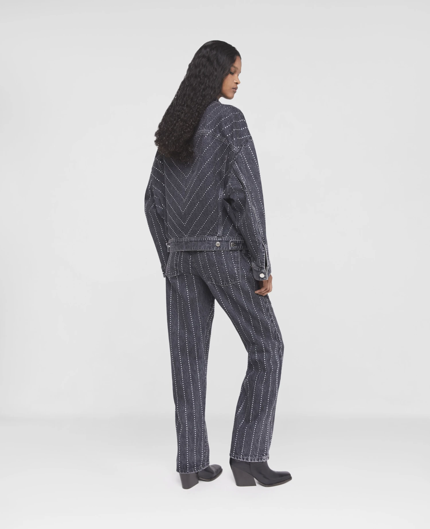 STELLA MCCARTNEY Crystal Pinstripe Oversized Denim Jacket 5 STELLA MCCARTNEY Crystal Pinstripe Oversized Denim Jacket - Image 3