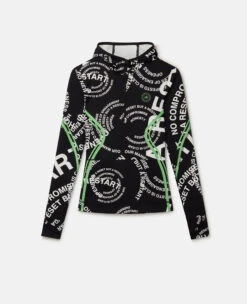 STELLA MCCARTNEY TruePace Lettered Print Long Sleeve Hooded Jacket