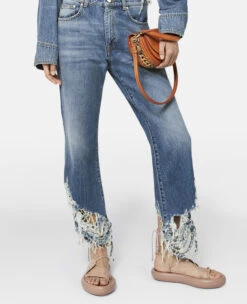 STELLA MCCARTNEY Vintage Wash Deconstructed Straight Leg Jeans 9 STELLA MCCARTNEY Vintage Wash Deconstructed Straight Leg Jeans -Stella Mccartney Store a1b533a565f26b9cc4e7c3b5002da04810ac7dbb 6D01423SPH264406 P