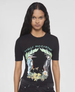 STELLA MCCARTNEY Bird Crest Print T-Shirt -Stella Mccartney Store a22ea3390ef289e0f61e5a012f4e8da7b861aae3 6J00393SPX091000 P