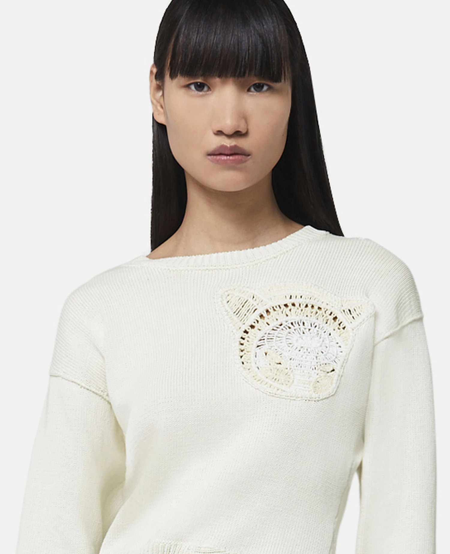 STELLA MCCARTNEY Upset Kitty Crochet Patch Jumper 6 STELLA MCCARTNEY Upset Kitty Crochet Patch Jumper - Image 4