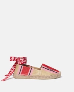 STELLA MCCARTNEY Gaia Striped Raffia Espadrilles
