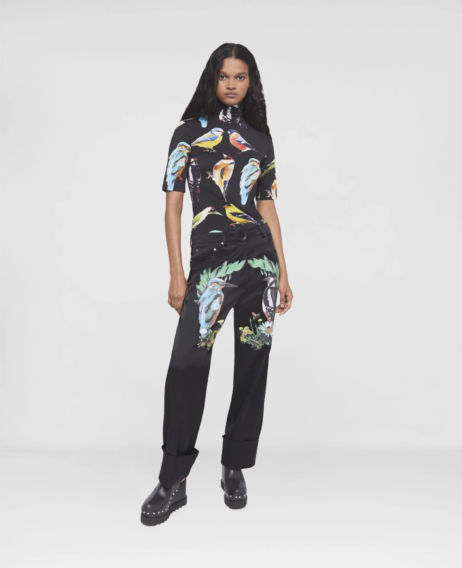 STELLA MCCARTNEY Bird Crest Print Stretch Top 4 STELLA MCCARTNEY Bird Crest Print Stretch Top - Image 2