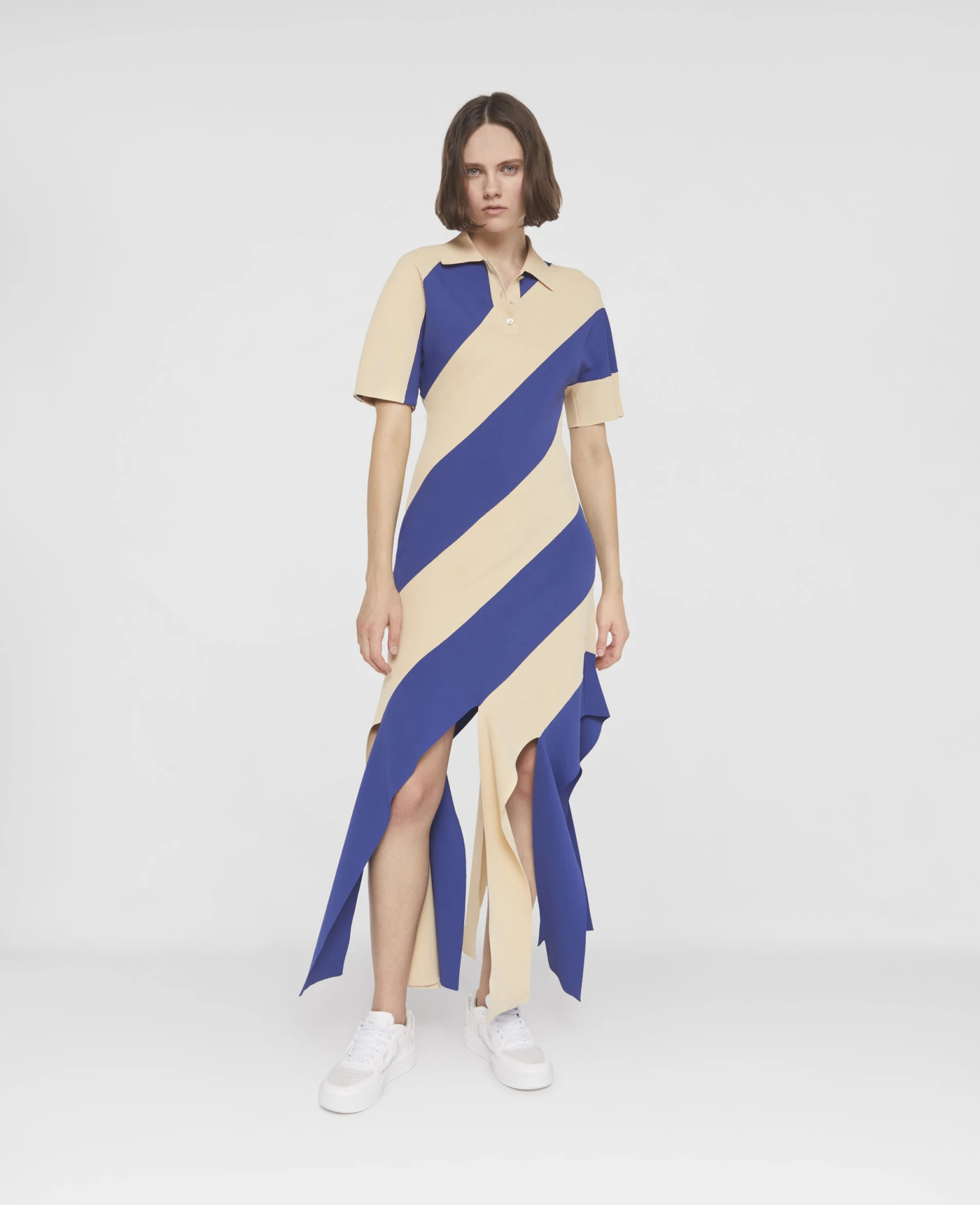 STELLA MCCARTNEY Striped Compact Knit Polo Dress 4 STELLA MCCARTNEY Striped Compact Knit Polo Dress - Image 2