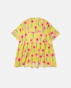 STELLA MCCARTNEY Flower Print Frill Trim Dress