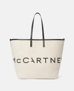 STELLA MCCARTNEY Logo Canvas Beach Tote Bag