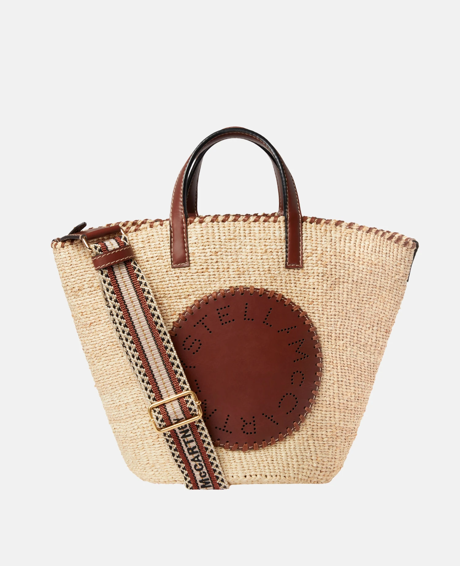 STELLA MCCARTNEY Logo Raffia Medium Basket Bag 4 STELLA MCCARTNEY Logo Raffia Medium Basket Bag - Image 2