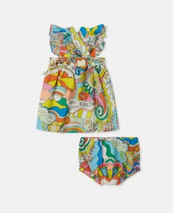 STELLA MCCARTNEY 'Love To Dream' Print Dress And Bloomers Set -Stella Mccartney Store b6d0ac28f5adaa873315ace0d3760bf378aac393 K01537PK04379002 P