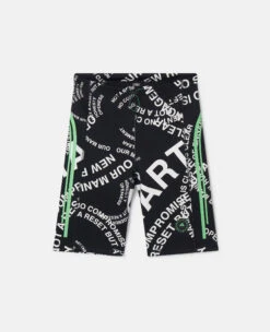 STELLA MCCARTNEY TrueCasuals Lettered Print Scuba Shorts
