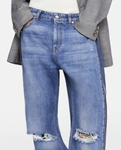 STELLA MCCARTNEY Vintage Wash Zip Straight Leg Jeans -Stella Mccartney Store bca8b54db0edd6c5e000b7b9d9d68a3f5956338b 6D01293SPH274406 P