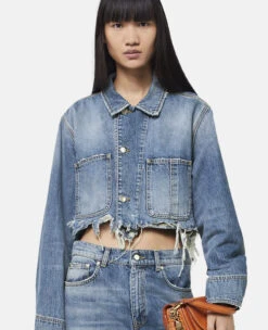 STELLA MCCARTNEY Vintage Wash Distressed Cropped Denim Jacket 9 STELLA MCCARTNEY Vintage Wash Distressed Cropped Denim Jacket -Stella Mccartney Store bd7affeaa9ecd60230566fa5530549ecf07d4be0 6D01513SPH264406 P