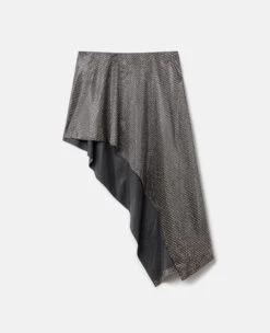 STELLA MCCARTNEY Satin Asymmetric Skirt