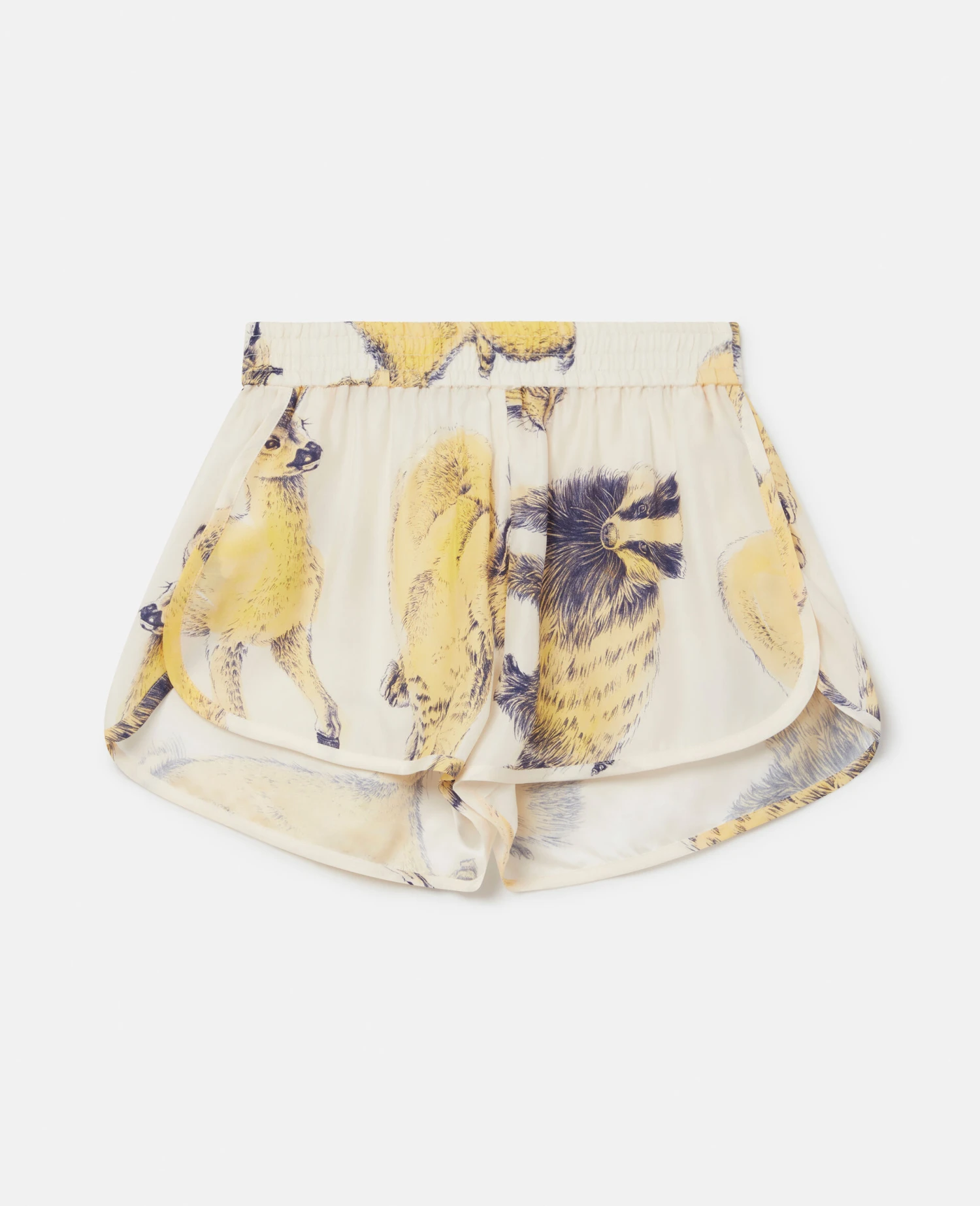 STELLA MCCARTNEY Rewild Fauna Print Silk Shorts 3 STELLA MCCARTNEY Rewild Fauna Print Silk Shorts