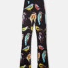 STELLA MCCARTNEY Bird Crest Print Stretch Flared Trousers