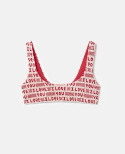 STELLA MCCARTNEY 'I Love You' Print Bralet