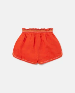 STELLA MCCARTNEY Parrot Embroidery Linen Shorts -Stella Mccartney Store c70a413cde05b9159e23188b97e8c12ded9635df K02070PK00136309 P
