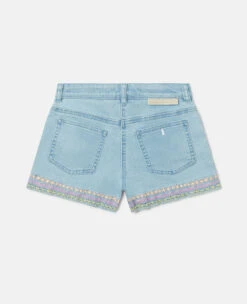 STELLA MCCARTNEY Flower Line Embroidery Denim Shorts 8 STELLA MCCARTNEY Flower Line Embroidery Denim Shorts -Stella Mccartney Store cb039df731830d730537689c720eeb036ee81977 K01568PK00944210 P