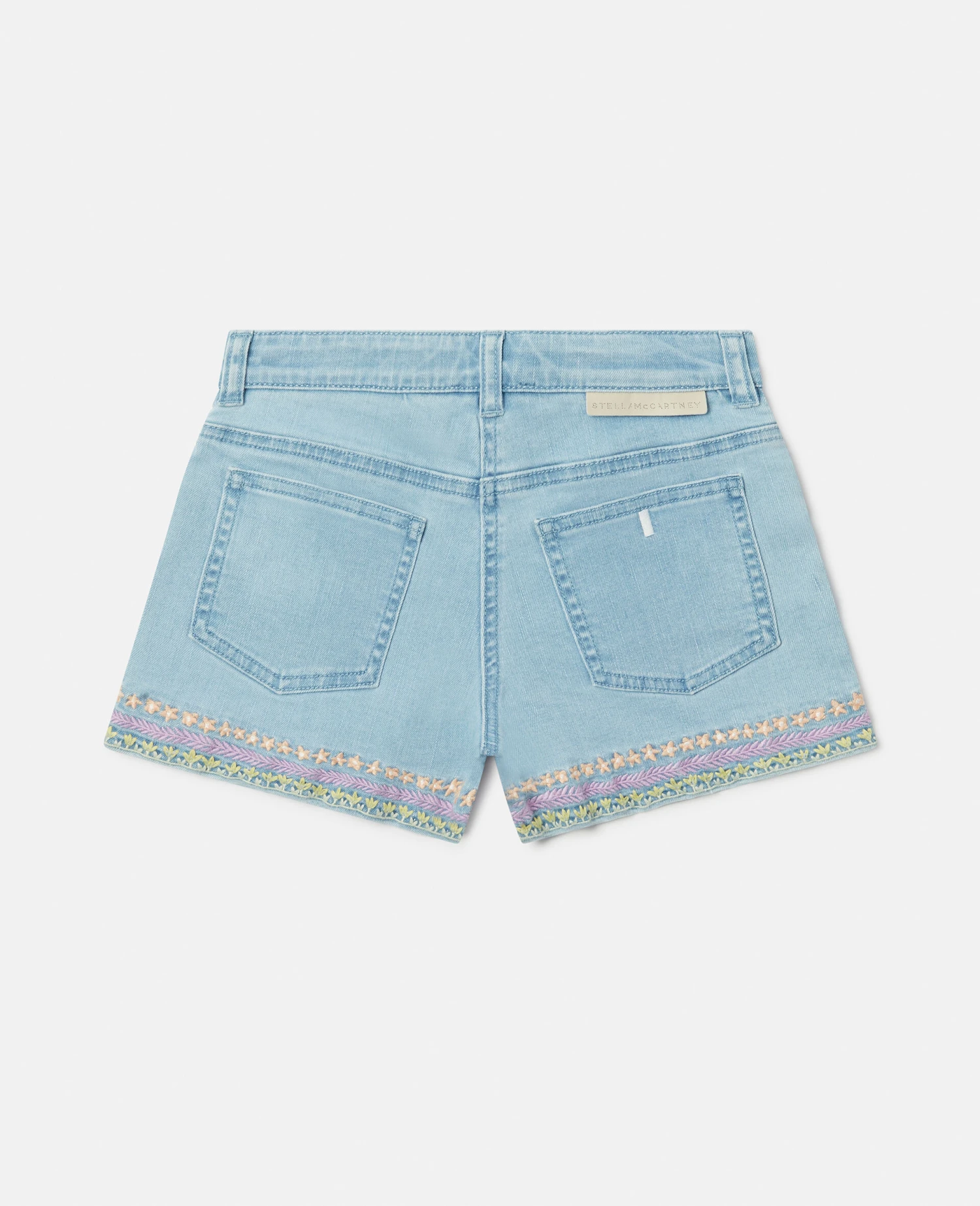 STELLA MCCARTNEY Flower Line Embroidery Denim Shorts 5 STELLA MCCARTNEY Flower Line Embroidery Denim Shorts - Image 3