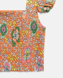 STELLA MCCARTNEY Retro Flower Print Crop Top -Stella Mccartney Store cee3cd2002e06af72074c393a98aa9967062d1f6 K02040PK04067500 Y