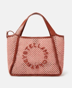 STELLA MCCARTNEY Stella Logo Raffia Crossbody Bag
