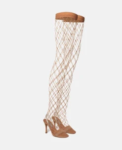 STELLA MCCARTNEY Stella 100 Fishnet Thigh-High Heels -Stella Mccartney Store d03ae2e37c7ee4eac0b7b2ef7280b81130d4d245 810221E001042602 G