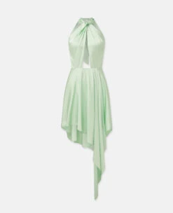 STELLA MCCARTNEY Halterneck Asymmetric Midi Dress