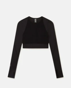 STELLA MCCARTNEY TrueStrength Seamless Long Sleeve Crop Top
