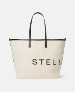 STELLA MCCARTNEY Logo Canvas Beach Tote Bag -Stella Mccartney Store d91f0f4b56f107ca9587d94d84fc87e67ab8771c 7B0048WP02219043 C