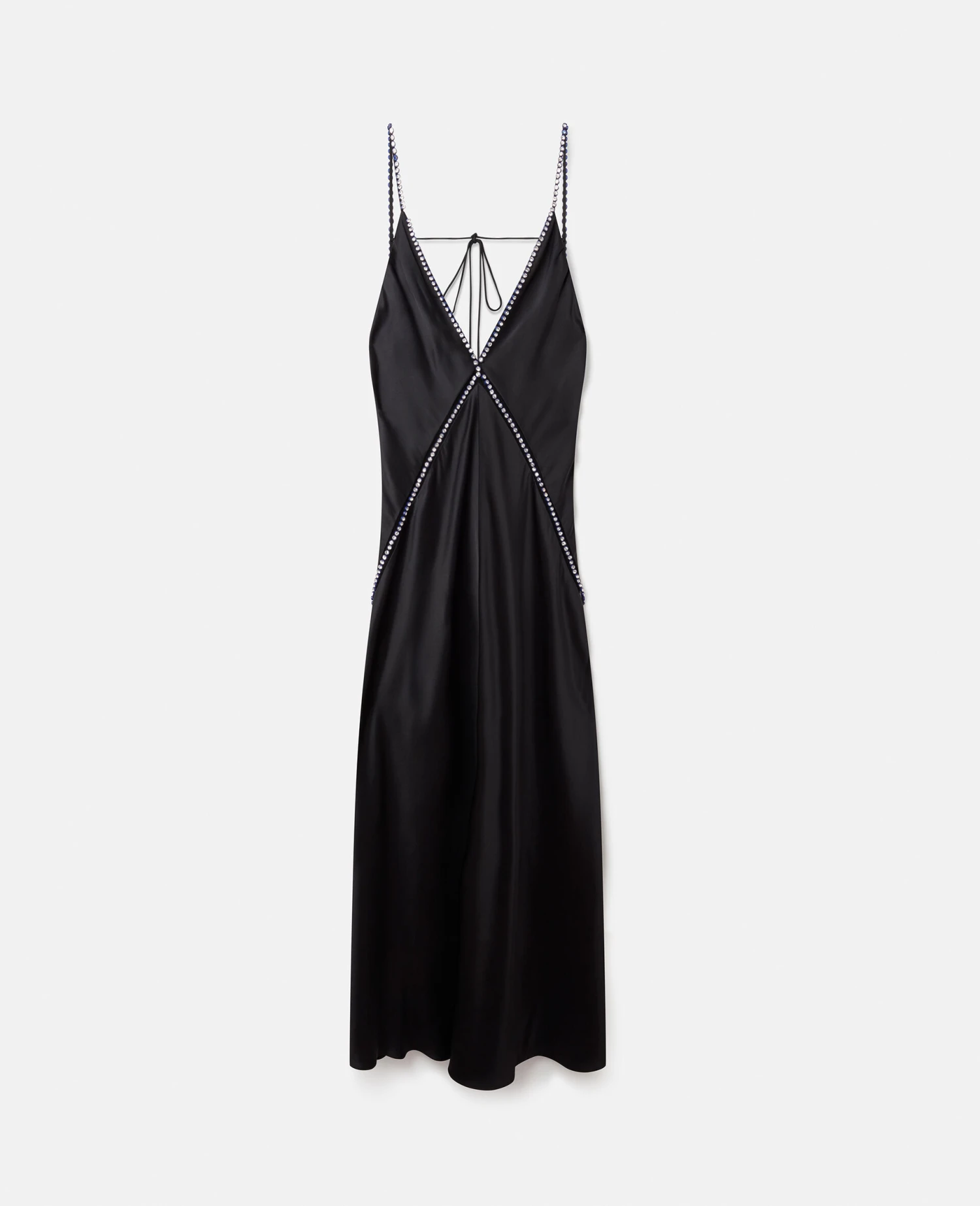 STELLA MCCARTNEY Crystal Frame Double Satin A-Line Maxi Dress 3 STELLA MCCARTNEY Crystal Frame Double Satin A-Line Maxi Dress