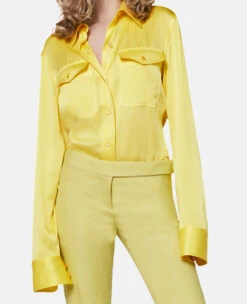 STELLA MCCARTNEY Double Pocket Satin Shirt -Stella Mccartney Store dda6e456911eda8a71c1784e26b36708d3966a3b 6200463BU3707201 P