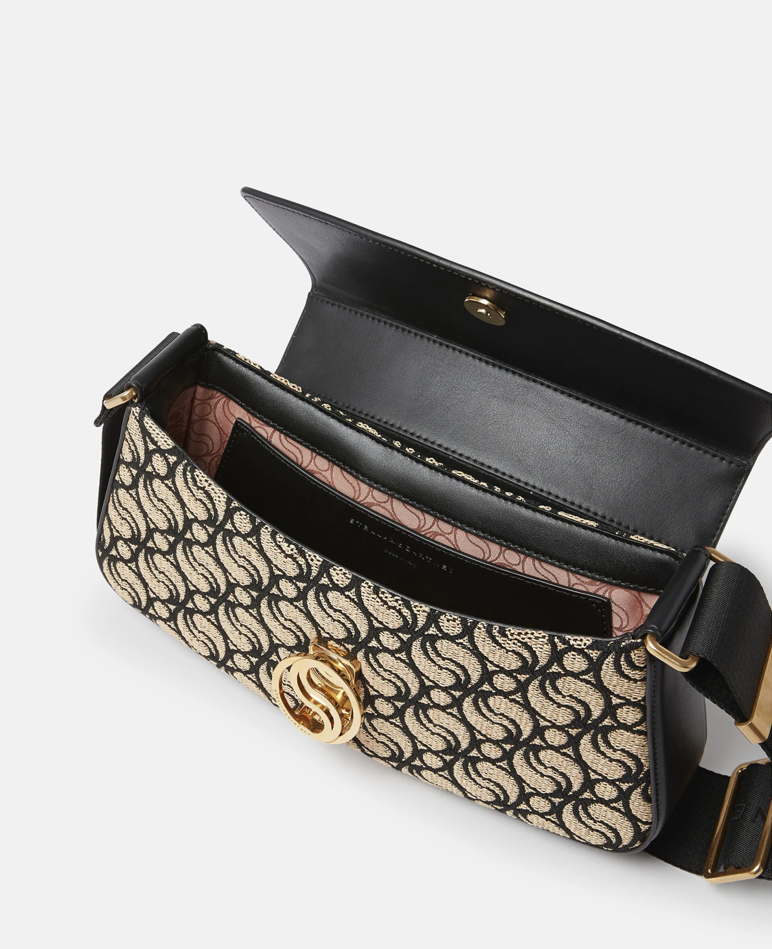 STELLA MCCARTNEY S-Wave Monogram Rafia Shoulder Bag 7 STELLA MCCARTNEY S-Wave Monogram Rafia Shoulder Bag - Image 5