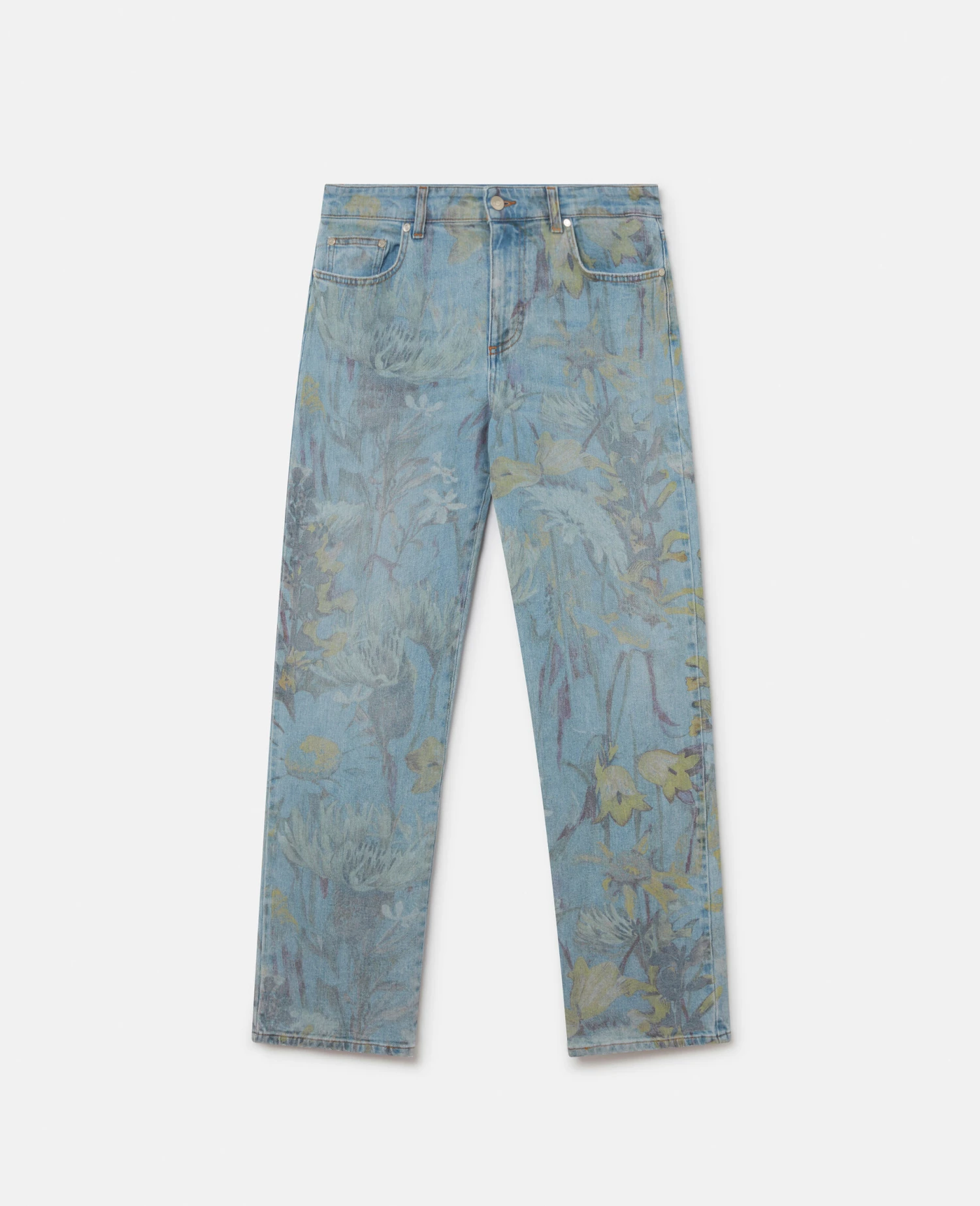STELLA MCCARTNEY Rewild Flora Print Straight Leg Jeans 3 STELLA MCCARTNEY Rewild Flora Print Straight Leg Jeans