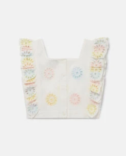 STELLA MCCARTNEY Flower Crochet Crop Top -Stella Mccartney Store ea22fb8bbf25aa54f00d254bffa7c8ff5e71ff70 K02182PK04758434 P