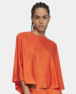 STELLA MCCARTNEY Satin Cropped Cape Top 9 STELLA MCCARTNEY Satin Cropped Cape Top -Stella Mccartney Store f0884ff3c3a46fa5d214d8901ed42ffa3054f331 6T00983BU3597516 P