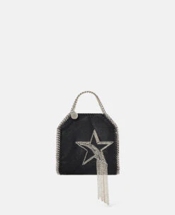 STELLA MCCARTNEY Falabella Crystal Star Embroidery Tiny Tote Bag
