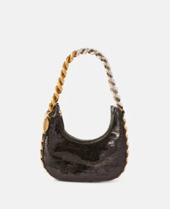 STELLA MCCARTNEY Frayme Mini Zipped Sequinned Shoulder Bag