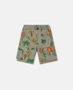 STELLA MCCARTNEY Palm Tree And Gecko Print Cargo Shorts