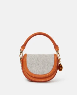 STELLA MCCARTNEY Frayme Cotton Canvas Double Flap Shoulder Bag -Stella Mccartney Store f7bbc6b761687d0bfd506ff03ef14d6d5f95e2cb 7B0044WP02001000 K