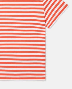 STELLA MCCARTNEY Fast Food Embroidery Striped T-Shirt -Stella Mccartney Store f7e4b232c7137c6c6375a8d472fe8210c5a678c2 K01463PK04148475 Y